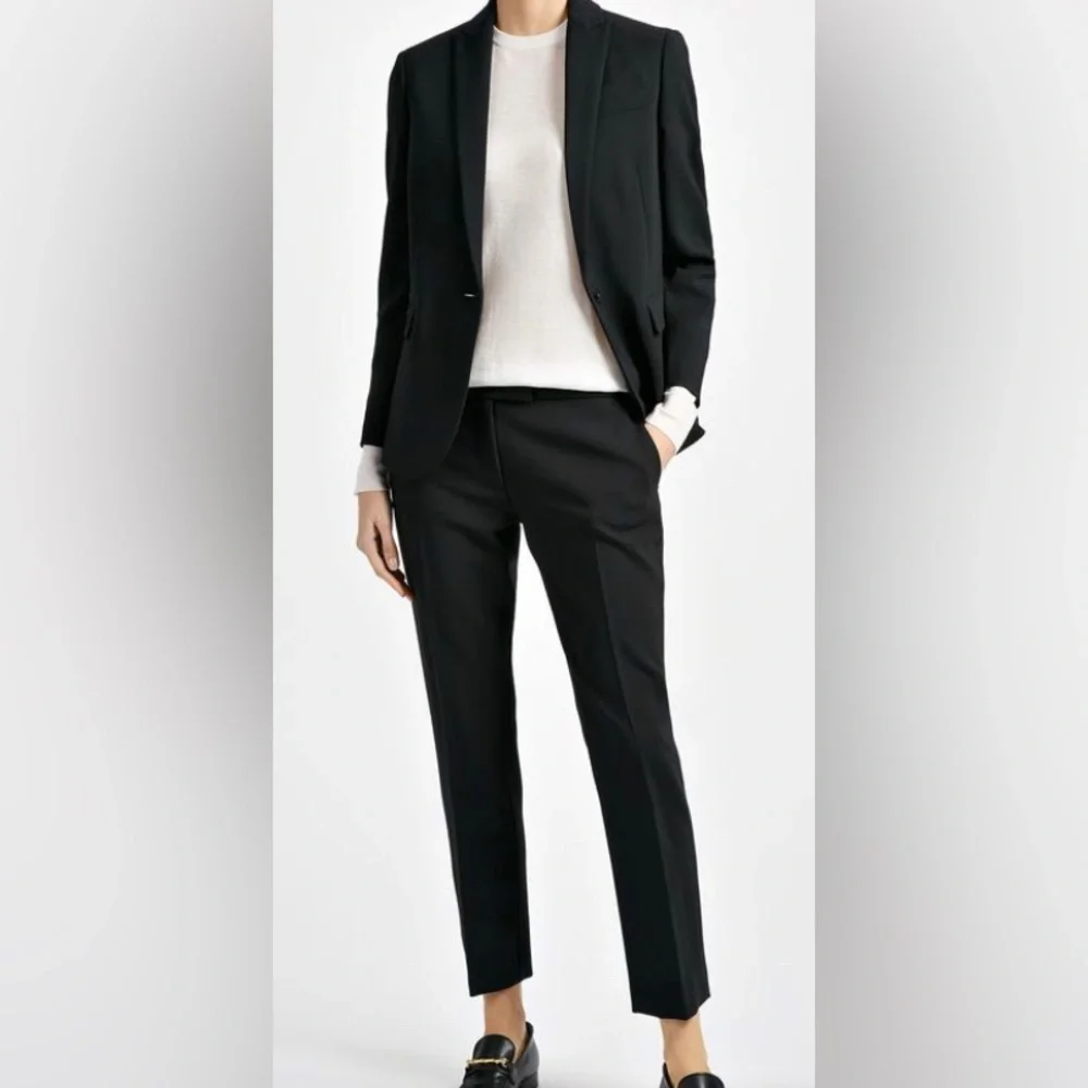 Joseph Savoy Black Wool Blazer Women Size M - Picture 1 of 17